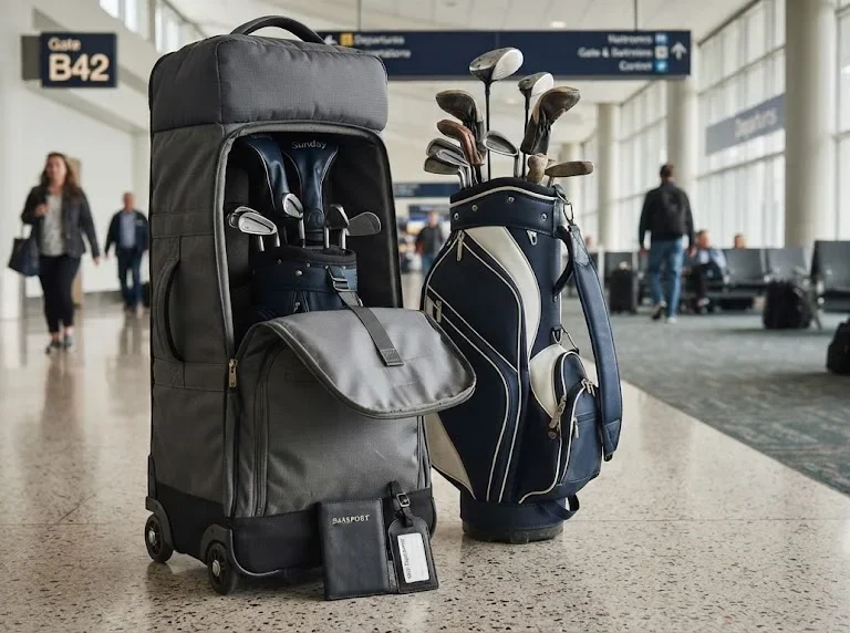 Partage Golf Travel Bag with wheels for transporting golf clubs