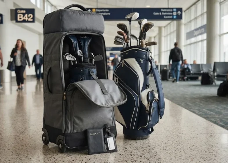 Partage Golf Travel Bag with wheels for transporting golf clubs