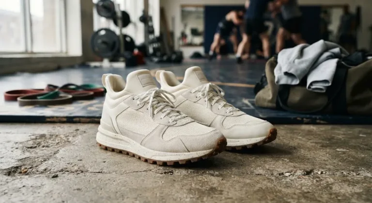 Athletic lifestyle sneakers with performance-inspired design