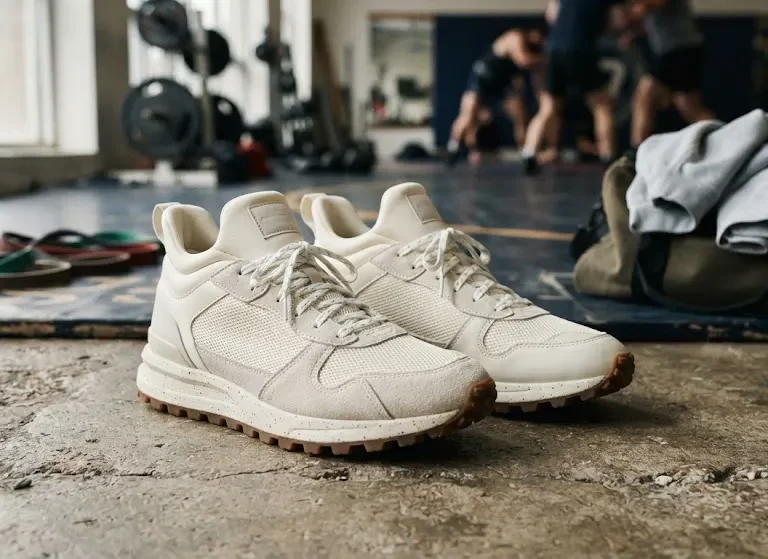 Athletic lifestyle sneakers with performance-inspired design