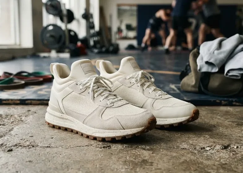 Athletic lifestyle sneakers with performance-inspired design